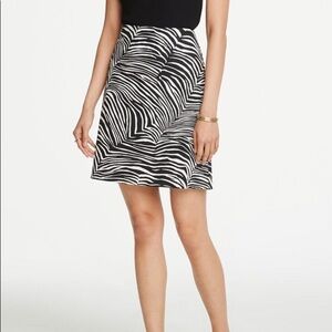 Ann Taylor A-line Skirt Zebra print sz. 2